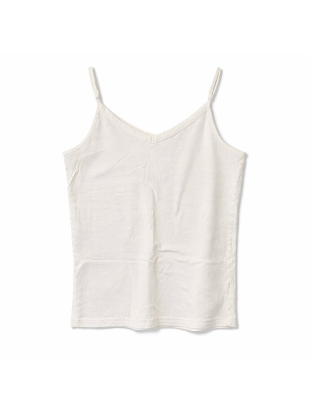 LEYLA Basic White tank top with flower ruffle - 42